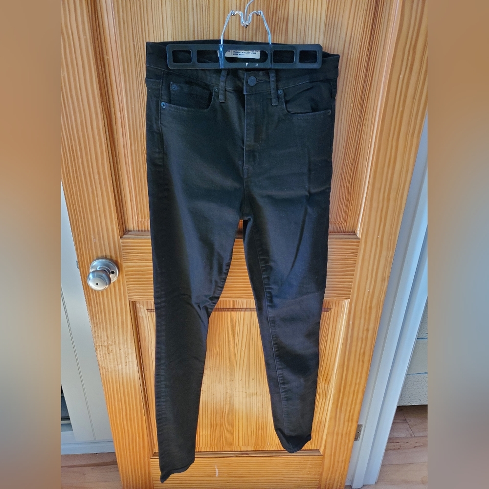 Gap black skinny jeans zip fly